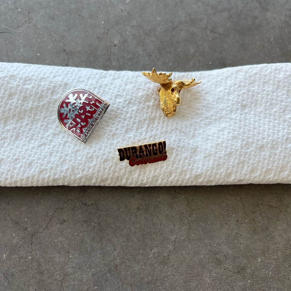 Durango Gold Moose and Colorado Pin Set